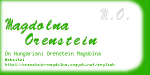 magdolna orenstein business card